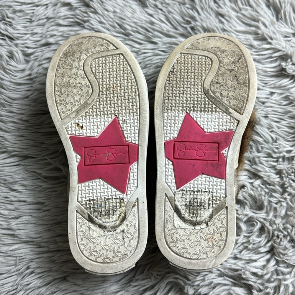 Jessica Simpson metallic tan cat slip on sneakers size 11 - Picture 5 of 9